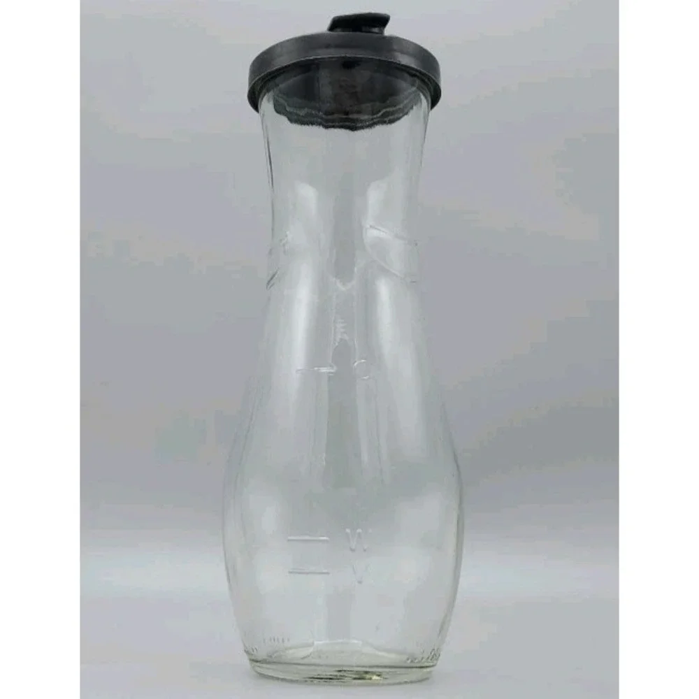 Good Seasons‎ Glass Cruet with Markings For Oil Vinegar Water and Top